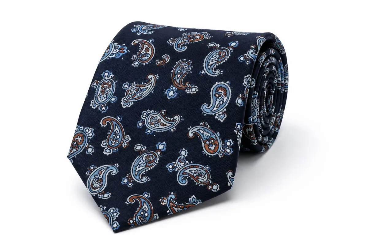 Cravată din mătase cu model paisley